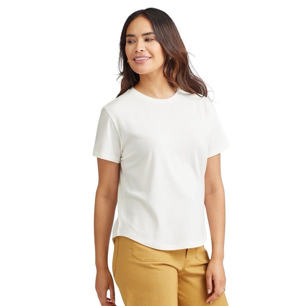 Allbirds T-Shirt Womens Large White Short Sleeve Organic Cotton Minimalist NWT